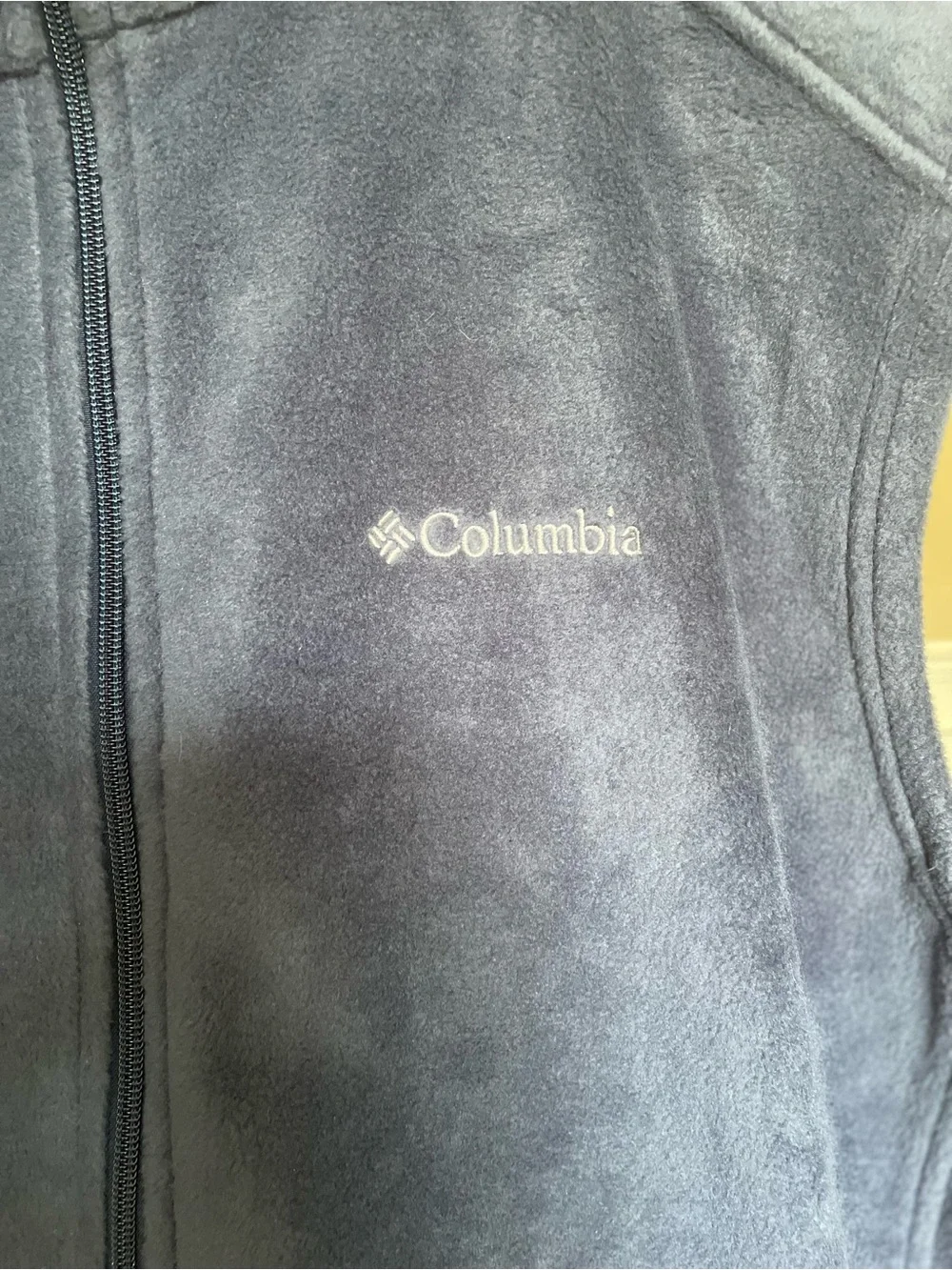 Columbia Charcoal Gray Full-Zip Fleece Vest, Size L